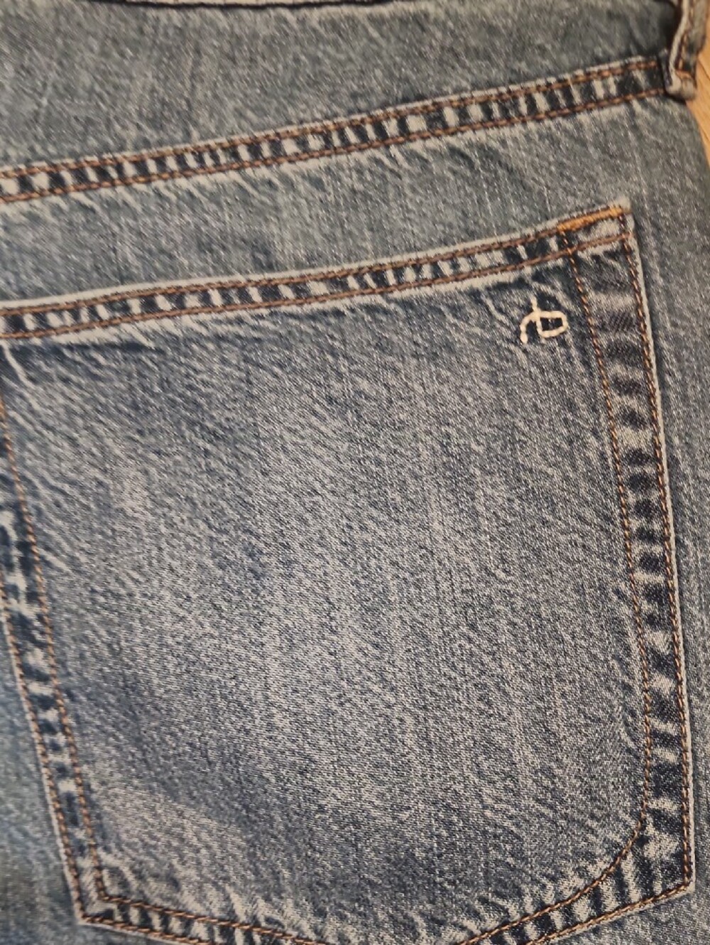 rag & bone Lori Mid Rise Cropped Wide Leg Jeans Light Wash - Picture 7 of 10